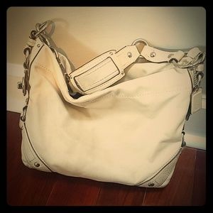 Coach Shoulder Bag- White, Pink Inside
